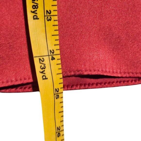 Prophecy Women’s Red Satin Blouse XL Quiet Luxury, Fall Layers, Dark Academia - Picture 7 of 9